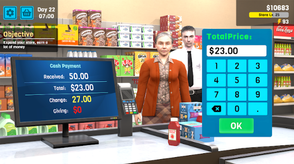 Supermarket Manager Simulator MOD APK 1.11 free download  V1.11